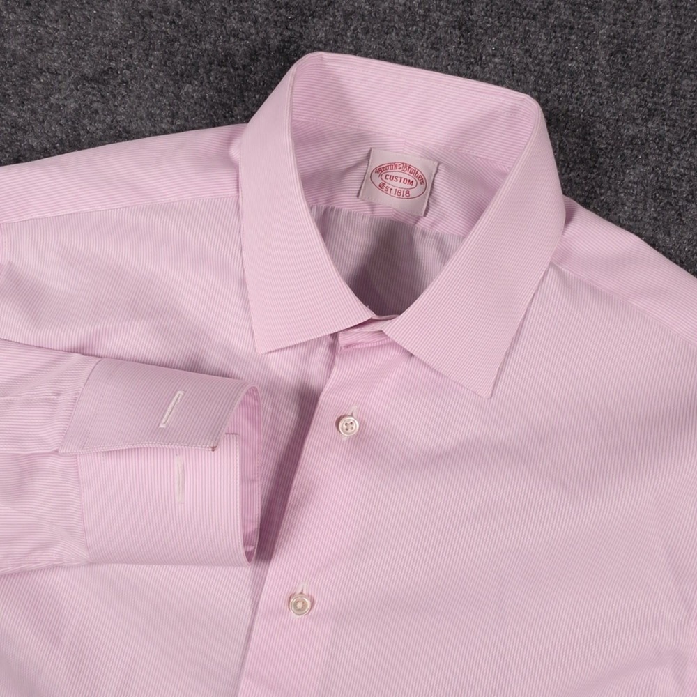 Brooks Brothers Custom Dress Shirt Mens 15.5 Pink Button Down Makers